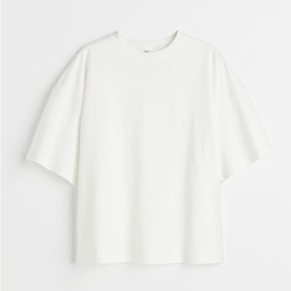 H&M Tops - H&M Divided Boxy White Tshirt
